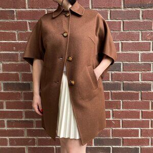 Michael Kors Doubleface Cape in Brown, size Medium